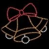 9' Silhouette Triple Bells W/ Bow, LED
