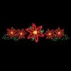 6' X 22' Five Poinsettias, LED