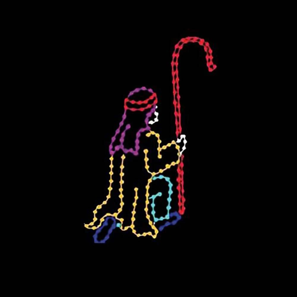 7' Silhouette Shepherd Kneeling, LED 1 7' Silhouette Shepherd Kneeling, LED