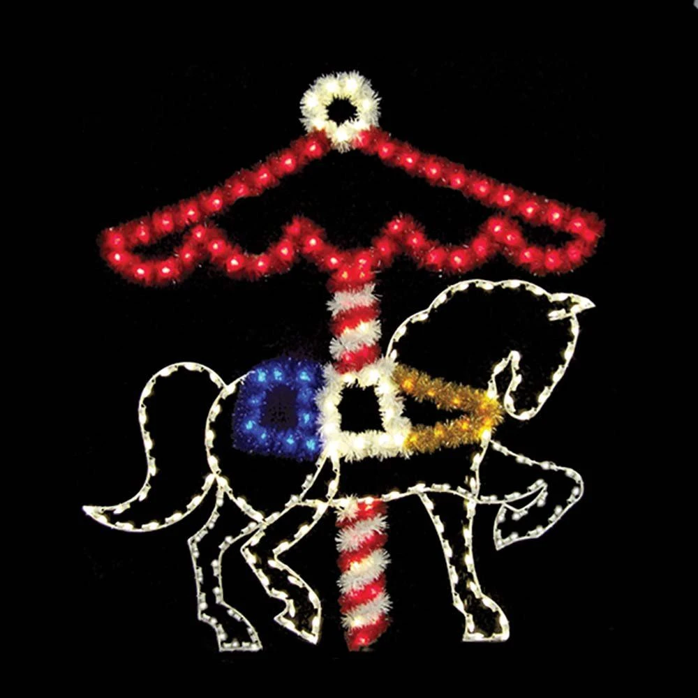 7 1/2' Single Carousel Horse, LED 1 7 1/2' Single Carousel Horse, LED