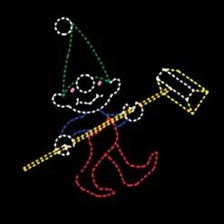 9' Elf With Brush, LED