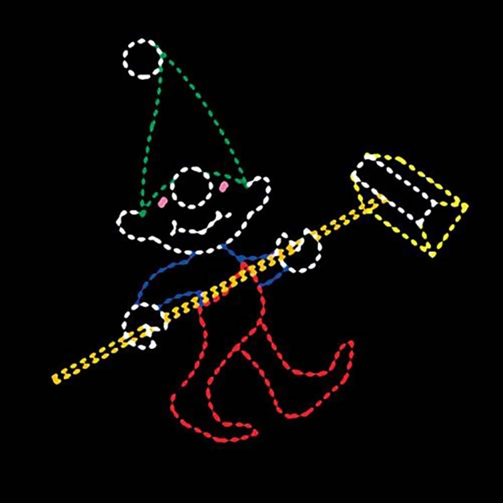 9' Elf With Brush, LED 1 9' Elf With Brush, LED