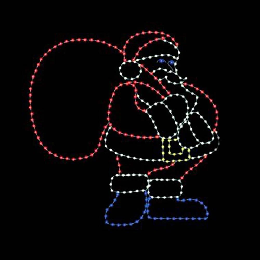 10' Santa With Gift Bag, LED 1 10' Santa With Gift Bag, LED