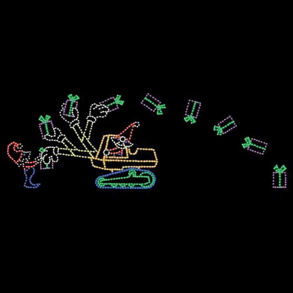 18' X 52' Elves With Package Loader, LED 1 18' X 52' Elves With Package Loader, LED