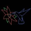 8' X 12' Hummingbird With Poinsettia, LED