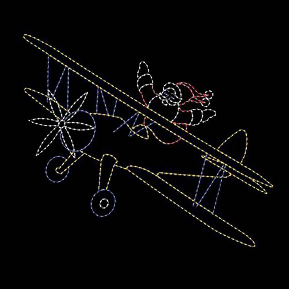 16' X 18' Barnstorming Santa, Animated, LED 1 16' X 18' Barnstorming Santa, Animated, LED