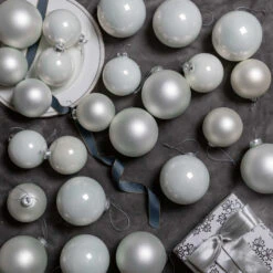 King Of Christmas White Essential Glass Ornaments (24 Pack)