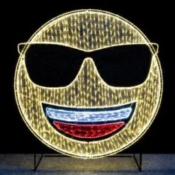 6' 2D LED Emoji With Sunglasses