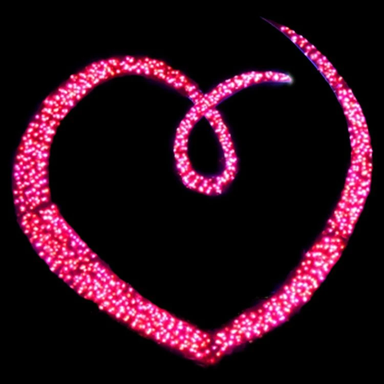 10' 2D Standing Heart - Pink Twinkle 1 10' 2D Standing Heart - Pink Twinkle