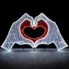 7' 2D LED Hearts With Hands