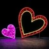 5.5' 2D LED Hearts - Red And Pink Twinkle
