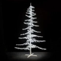 11' Ice Sculpture Christmas Tree - Pure White