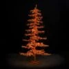 9' Ice Sculpture Christmas Tree - Amber/Orange
