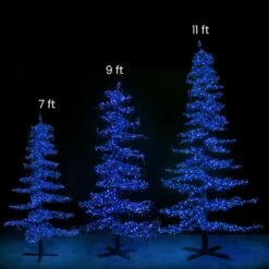 11' Ice Sculpture Christmas Tree - Blue -The King Of Christmas 3d 11006 b 3d 11007 b 3d 11008 b labeled 2