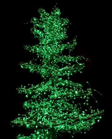 11' Ice Sculpture Christmas Tree - Green 3 11' Ice Sculpture Christmas Tree - Green - Image 3