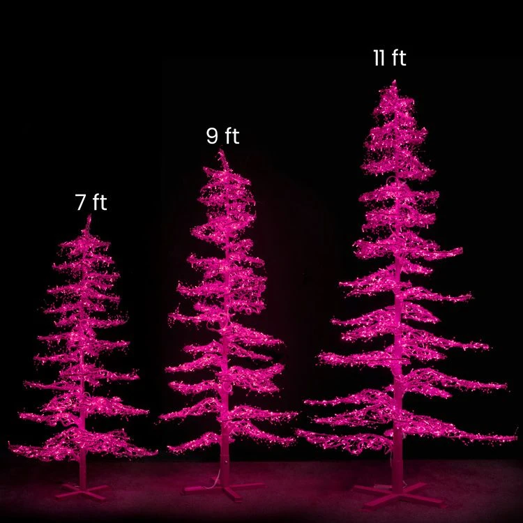 7' Ice Sculpture Christmas Tree - Pink 3 7' Ice Sculpture Christmas Tree - Pink - Image 3