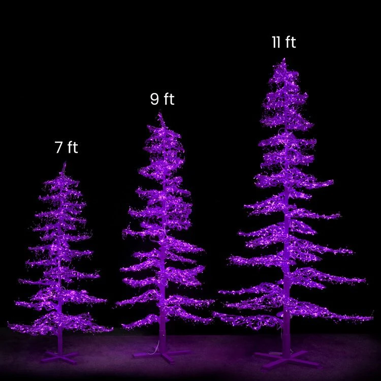 11' Ice Sculpture Christmas Tree - Purple 3 11' Ice Sculpture Christmas Tree - Purple - Image 3