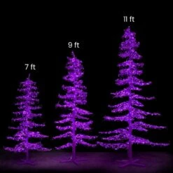 9' Ice Sculpture Christmas Tree - Purple -The King Of Christmas 3d 11006 pu 3d 11007 pu 3d 11008 pu labeled 1