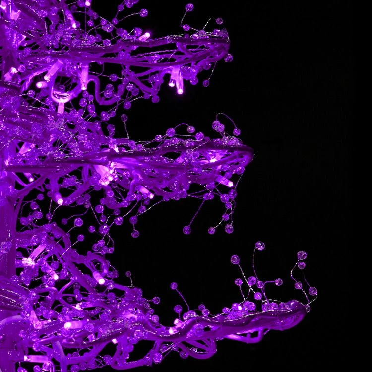 11' Ice Sculpture Christmas Tree - Purple 2 11' Ice Sculpture Christmas Tree - Purple - Image 2