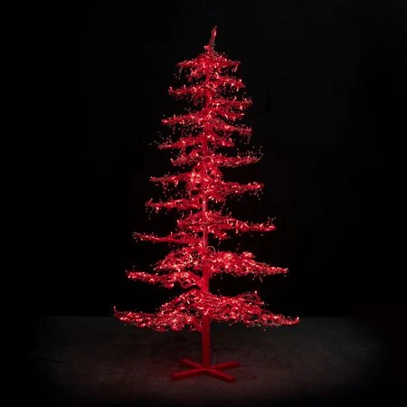 11' Ice Sculpture Christmas Tree - Red 1 11' Ice Sculpture Christmas Tree - Red