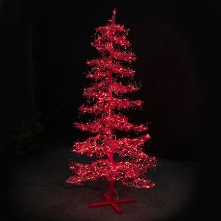 11' Ice Sculpture Christmas Tree - Red 2 11' Ice Sculpture Christmas Tree - Red - Image 2
