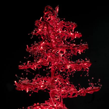 11' Ice Sculpture Christmas Tree - Red 3 11' Ice Sculpture Christmas Tree - Red - Image 3