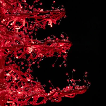 11' Ice Sculpture Christmas Tree - Red 4 11' Ice Sculpture Christmas Tree - Red - Image 4