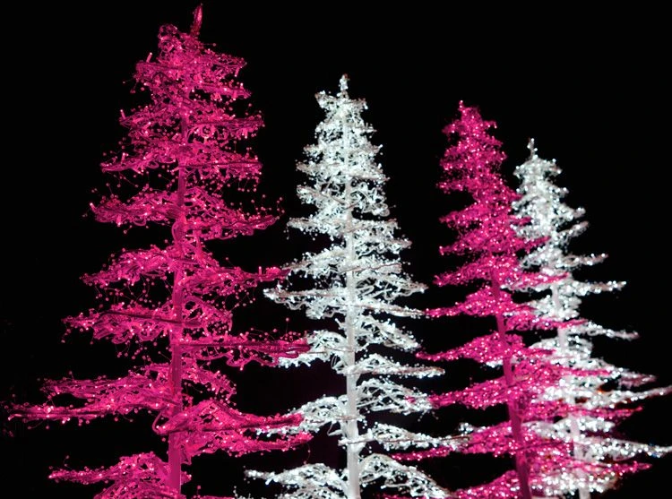 11' Ice Sculpture Christmas Tree - Pink 4 11' Ice Sculpture Christmas Tree - Pink - Image 4