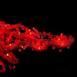 9' Ice Sculpture Christmas Tree - Red -The King Of Christmas 3d 11007 rd d