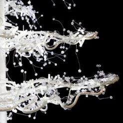 7' Ice Sculpture Christmas Tree - Pure White -The King Of Christmas 3d 11008 c