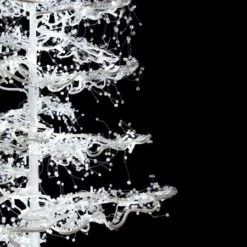 7' Ice Sculpture Christmas Tree - Pure White -The King Of Christmas 3d 11008 e