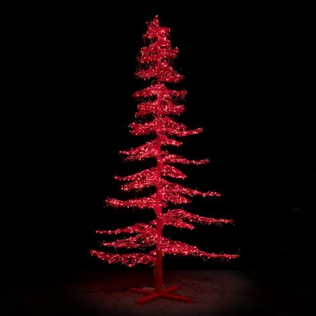 7' Ice Sculpture Christmas Tree - Red 1 7' Ice Sculpture Christmas Tree - Red