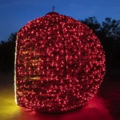 8.10' 3D Christmas Ornament - Warm White And Red - Photo Op Display -The King Of Christmas 3d 11021 d