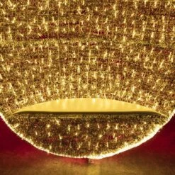 8.10' 3D Christmas Ornament - Warm White And Red - Photo Op Display -The King Of Christmas 3d 11021 e