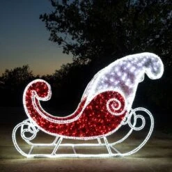3D LED Santa Sleigh - Photo Op Display -The King Of Christmas 3d 11026 b