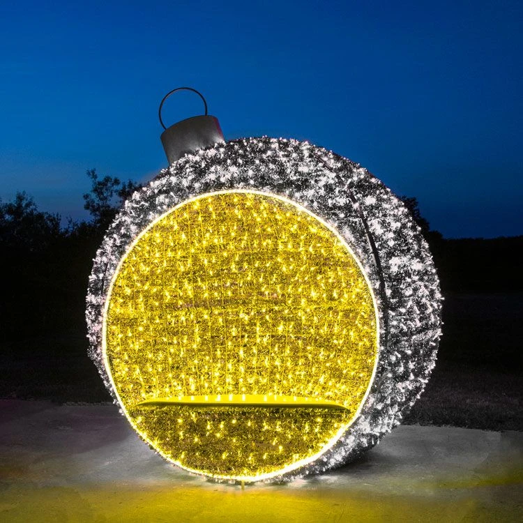 8.10' 3D Christmas Ornament - Warm White And Pure White - Photo Op Display 1 8.10' 3D Christmas Ornament - Warm White And Pure White - Photo Op Display