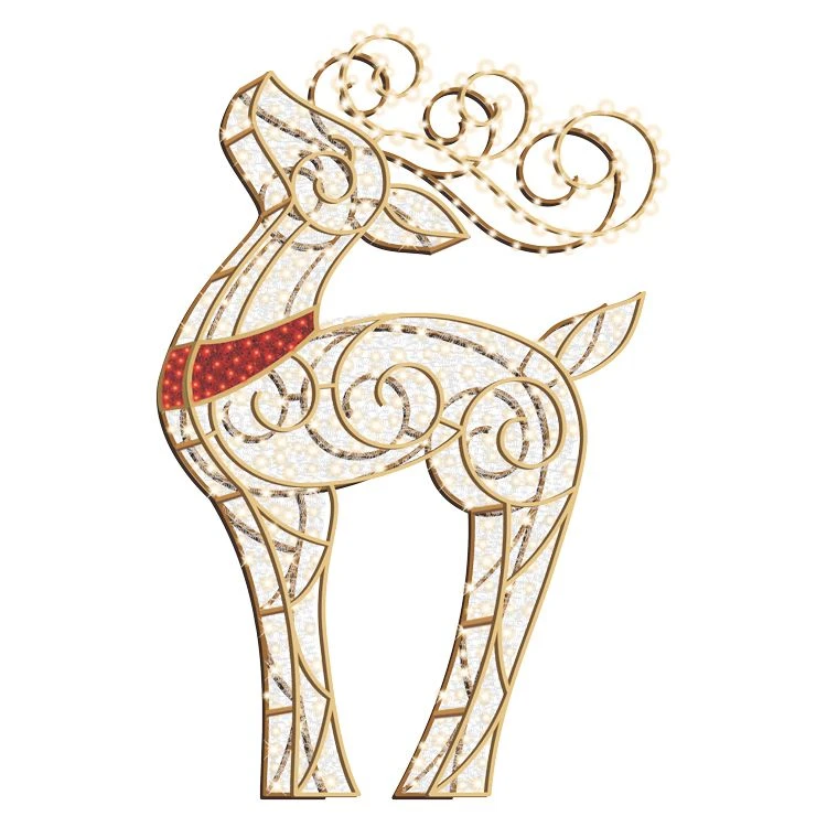 10' LED Reindeer Icon - Warm White 1 10' LED Reindeer Icon - Warm White
