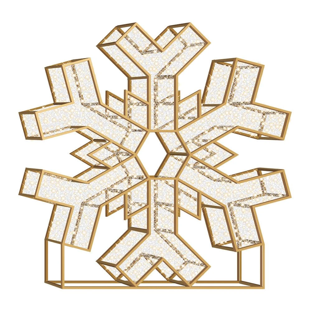 10' LED Icon Snowflake Display - Warm White 2 10' LED Icon Snowflake Display - Warm White - Image 2
