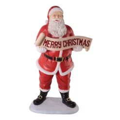 5' Santa W/Christmas Banner