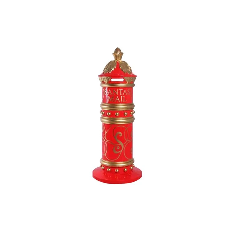 5.5' Red And Gold Santa Mailbox 1 5.5' Red And Gold Santa Mailbox