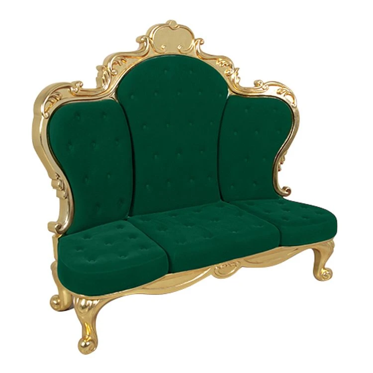 5.4' Grand Deluxe Throne - Green/Gold 1 5.4' Grand Deluxe Throne - Green/Gold
