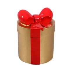 1.8' Gold Present With Red Bow