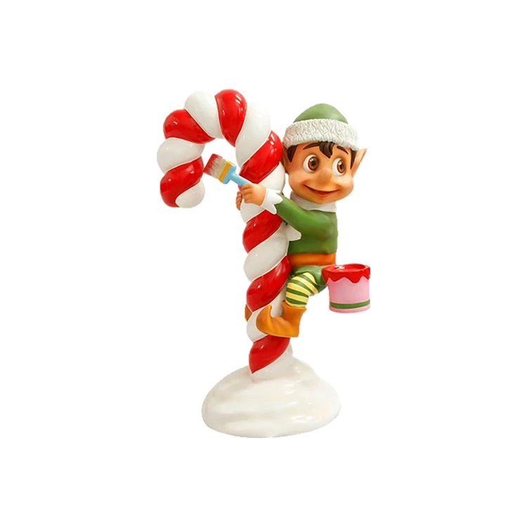 4' Elf And Candy Cane 1 4' Elf And Candy Cane