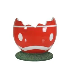 3.25' Crack Easter Egg Photo Op - Red And White