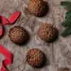 King Of Christmas Pine Cone Ornament (4 Pack)
