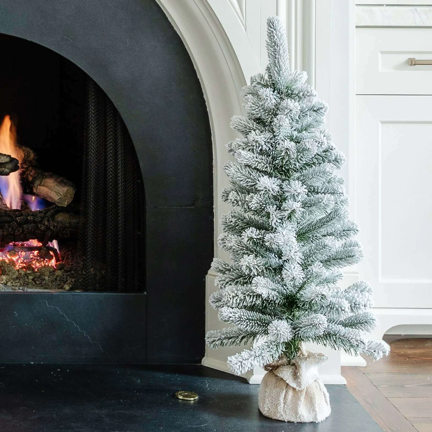 King Of Christmas 3' King Flock® Artificial Christmas Tabletop Tree Unlit 2 King Of Christmas 3' King Flock® Artificial Christmas Tabletop Tree Unlit - Image 2