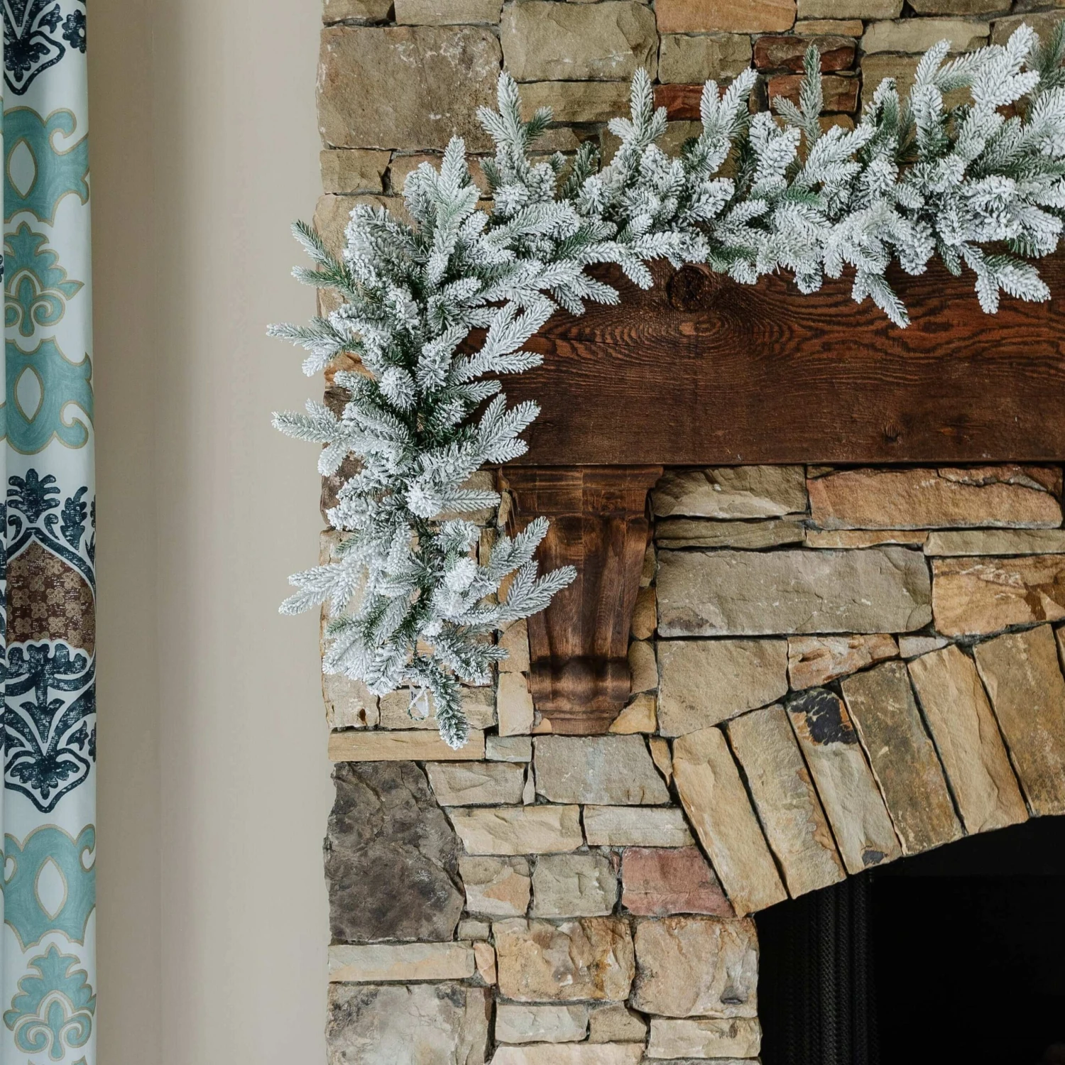 King Of Christmas 9' X 12" Queen Flock® Garland With LED Lights (Battery Or Plug Operated) 1 King Of Christmas 9' X 12" Queen Flock® Garland With LED Lights (Battery Or Plug Operated)