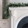 King Of Christmas 9' X 12" King Noble Fir Garland With Warm White LED Lights (Plug Operated)