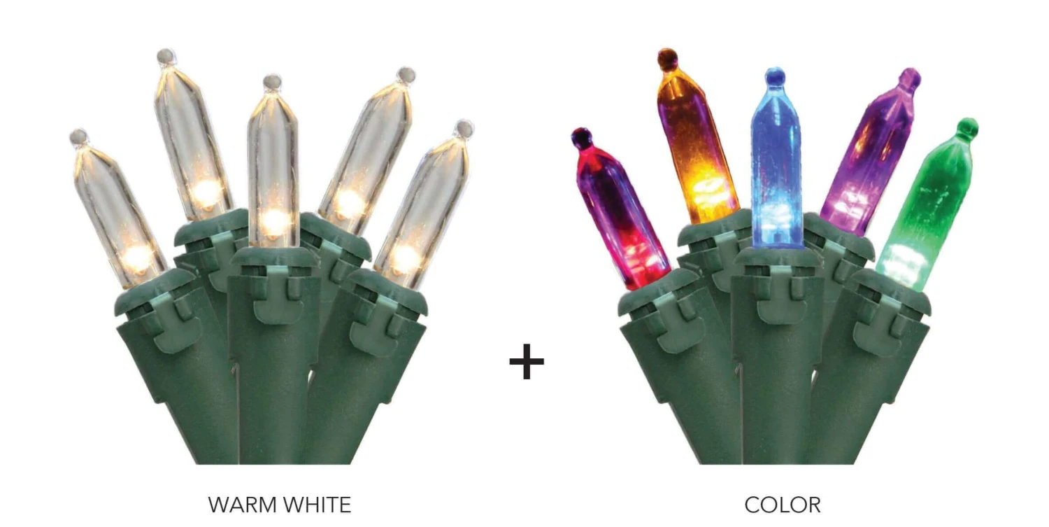 King Of Christmas 1000 Warm White & Multi-Color LED String Light Set 2 King Of Christmas 1000 Warm White & Multi-Color LED String Light Set - Image 2