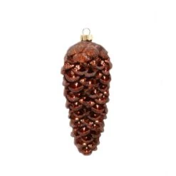 King Of Christmas Pinecone Glass Ornament (4 Pack)